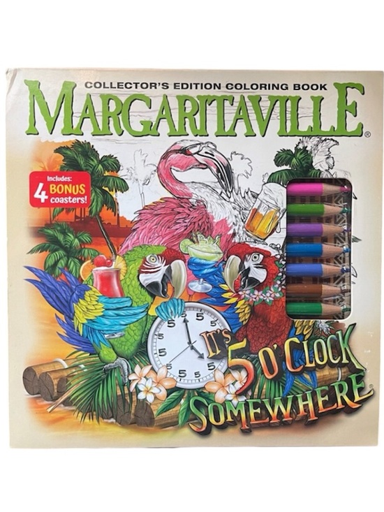 Other - Margaritaville 5 O’Clock Somewhere Adult‎ Coloring Book w/ 4 Coasters New sealed